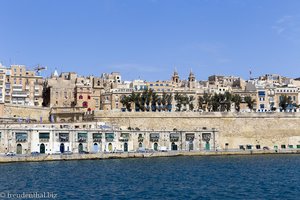 Festungsmauer beim Grand Harbour von Valletta