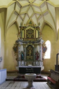 Altar in der Kirchenburg von Wurmloch