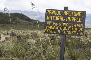 hoch oben im Parque Nacional Natural de Puracé von Kolumbien