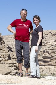 Anne und Lars beim Wadi Ayun im Oman