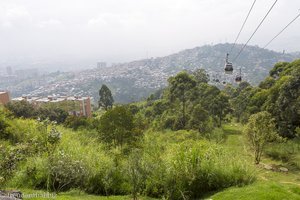 Aussicht von La Aurora auf die Stadt Medellín.