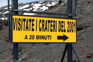 20 Minuten bis zum Besuch des Kraters von 2001