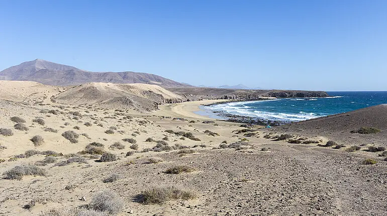Blick über die Playa Caleta del Congrio