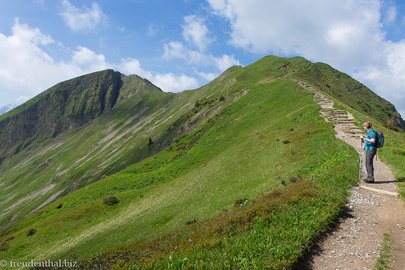 Wanderweg hoch zum Fellhorn-Gipfel
