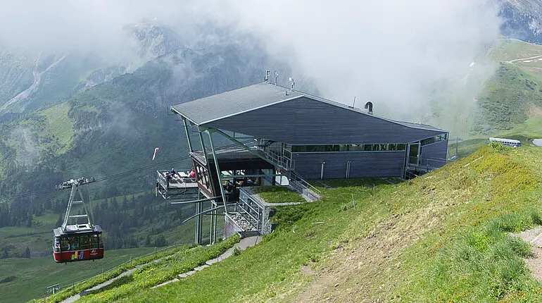 Wolken über der Fellhorn-Gipfelstation