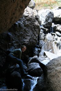 Aufstieg durch den Wasserfall der Masca-Schlucht