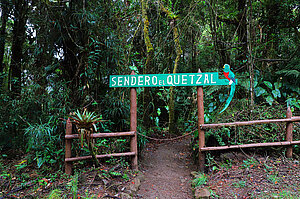 Eingang zum Sendero el Quetzal