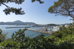 Blick zum Hafen von Tongyeong