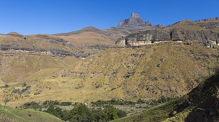 Wanderweg am Tugela Gorge im Royal Natal Nationalpark