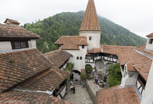 Innenhof von Schloss Bran, dem Draculaschloss