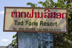 der Weg zum Tad Fane Resort