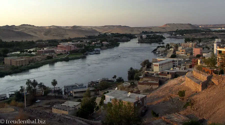 Aussicht über Assuan auf den Nil