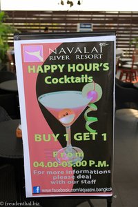 Happy Hour im Navalai River Resort: Bezahle einen, bekommen einen. Noch Fragen?