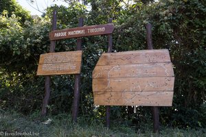 Wanderkarte für den Nationalpark am Alto de Naranjo