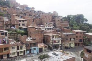 Eine der Favelas von Medellín.