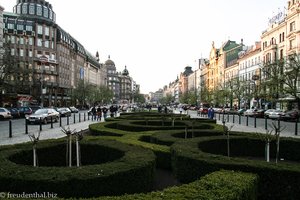 Blick über den Wenzelsplatz in Richtung Metrostation Mustek