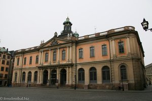 die alte Börse von Stockholm mit der Schwedischen Akademie