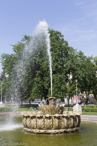 Brunnen vor dem Bahnhof von Chisinau