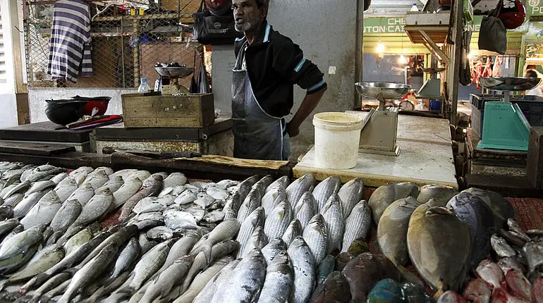 Fischverkäufer in Port Louis