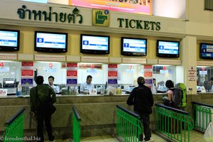 Fahrkartenschalter am Hauptbahnhof von Bangkok