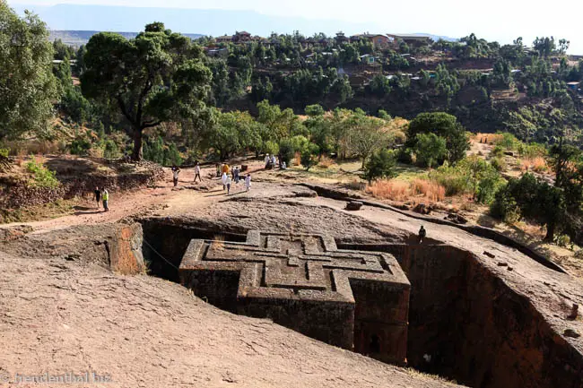 Kirche des Heiligen Georgs in Lalibela - Bet Giorgiys in Äthiopien