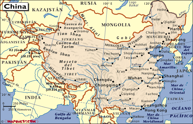 Karte von China