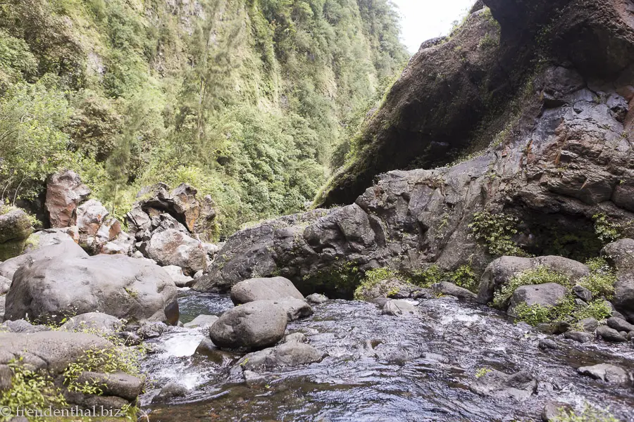 Bachbett des Riviére Langevin auf La Réunion