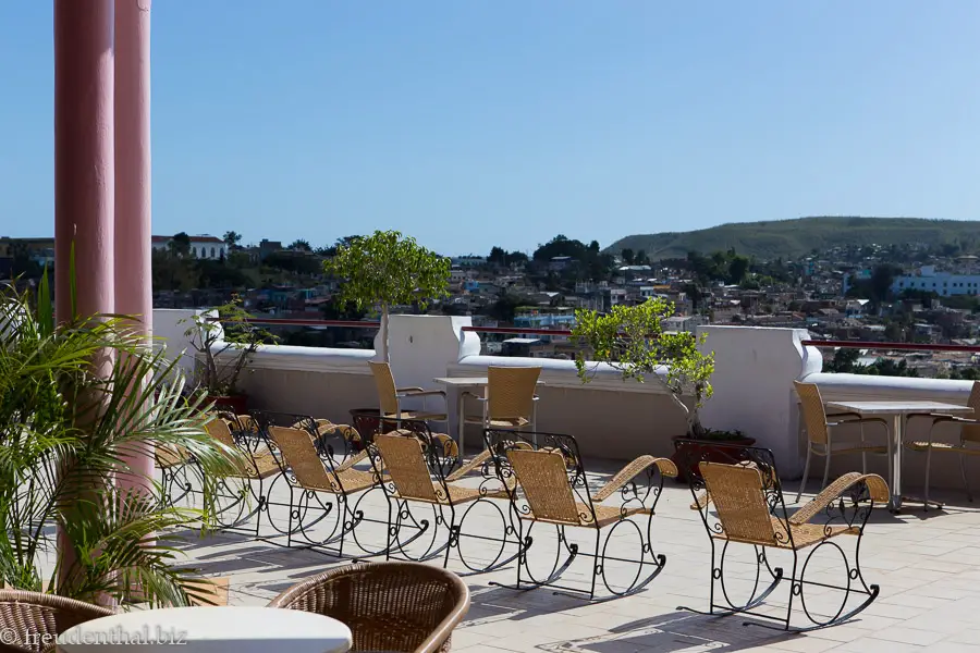 Auf der Dachterrasse des Casa Granda in Santiago de Cuba