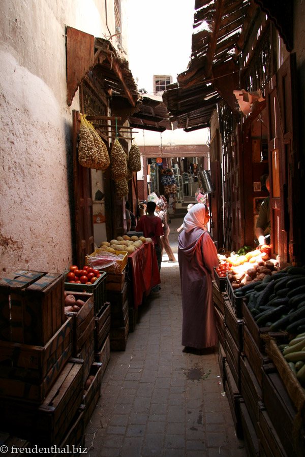 eine Seitengasse des Lebensmittel-Suqs