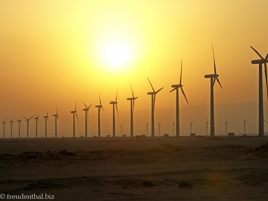 Windradpark auf dem Weg von Hurghada nach Kairo