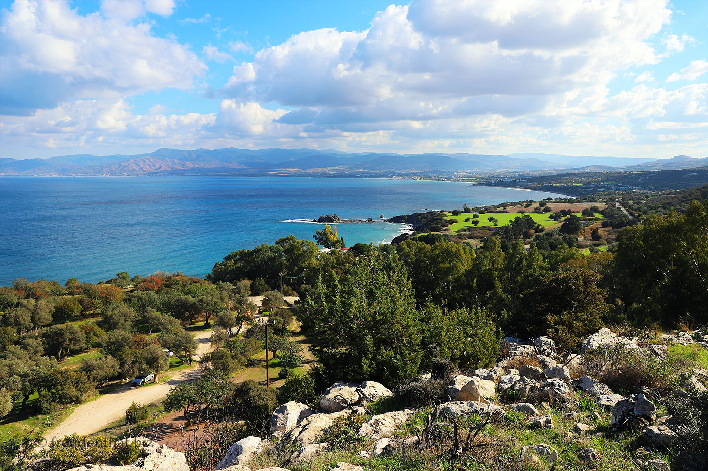 Aussicht auf die Küste vom Aphrodite Trail aus