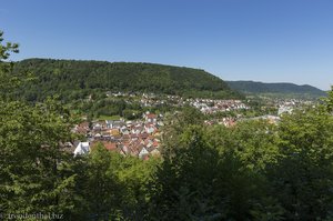 Die Aussicht vom Lindele auf Geislingen