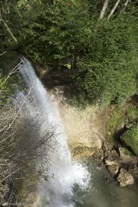 Blick von der Aussichtskanzel auf die Scheidegger Wasserfälle