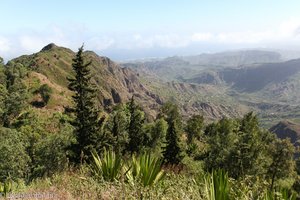 Blick über die Landschaft von Santiago