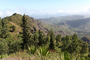 Blick über die Landschaft von Santiago