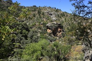 Blick über die Schlucht des Torrent Major zum 'Markanten Felsen'