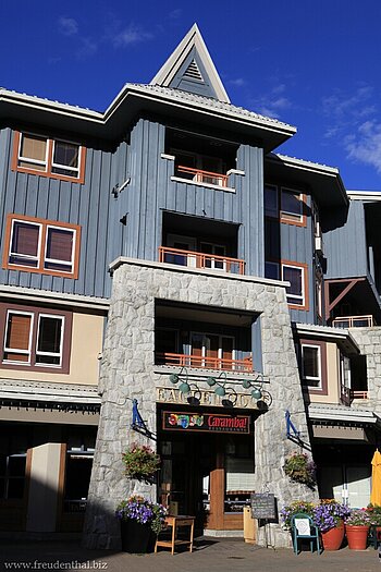 Restaurants und Läden im Whistler Village