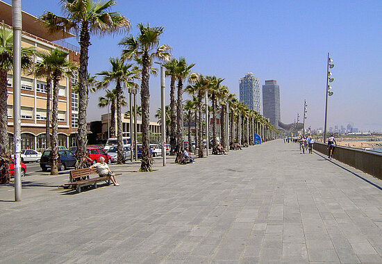Strandpromenade in Barceloneta