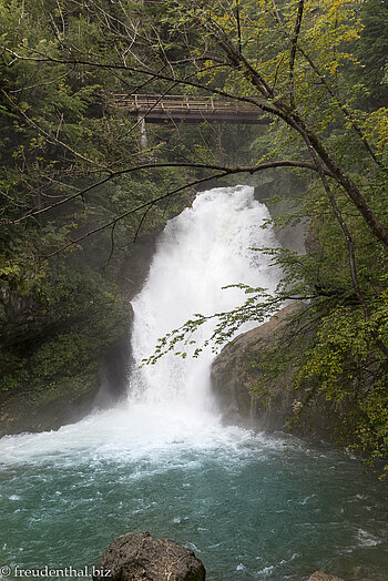 Wasserfall Šum unterhalb der Vintgar Klamm