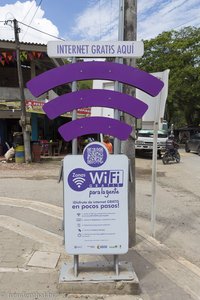 WiFi-Spots gibt es in Kolumbien in den kleinsten Dörfern.