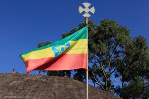 Äthiopiesche Flagge auf dem Menelik-Palast