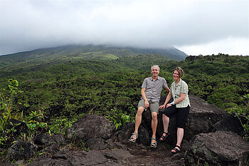 Wir, beim Lavafeld von 1968 - Mirador el Silencio