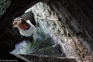 Treppe zum Café im Neitsitorn