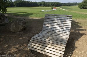 Eine Himmelsliege auf dem Rutschenfelsen