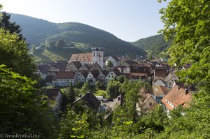 Malerische Aussicht auf die Stadt Wiesensteig