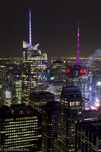 nächtliche Aussicht über Midtown vom Top of the Rock