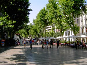 auf der Rambla in Barcelona