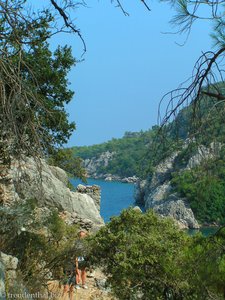 Schöner Ausblick zum Strand von Olympos in der Türkei