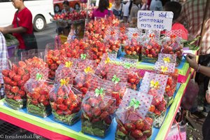frische Erdbeeren in Chinatown Bangkok
