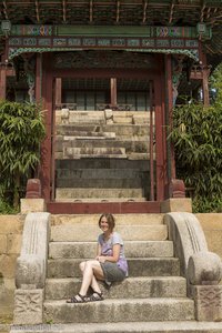 Anne im Geheimen Garten des Changdeokgung